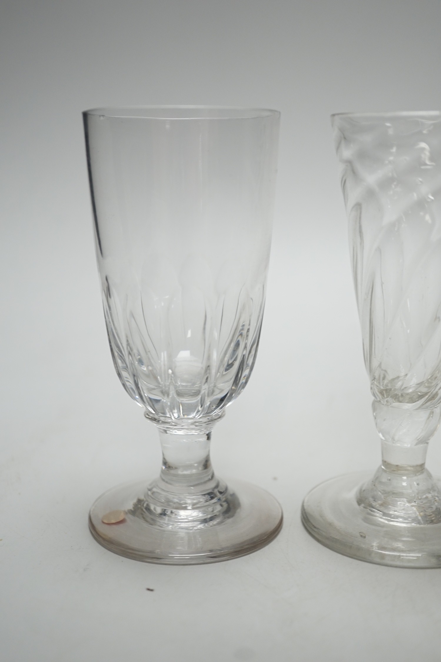 Five Georgian ale glasses. Tallest 13.5cm